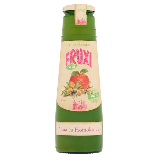 Fruxi Fresh Alma és Homoktövis friss gyümölcsből préselt 100% gyümölcslé 750 ml