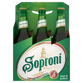 Soproni Klasszikus világos sör 4,5% 6 x 0,5 l