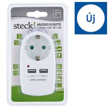 Steck! Power Distributor, 1 Grounded, 2 USB