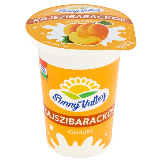 Sunny Valley élőflórás, zsírszegény kajszibarackos joghurt 140 g