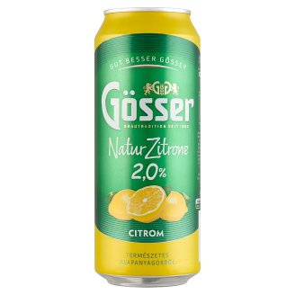 Gösser NaturZitrone Lemon Flavoured Beer 2% 0,5 l