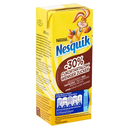 Nesquik UHT zsírszegény kakaós tejital vitaminokkal és ásványi anyagokkal 200 ml