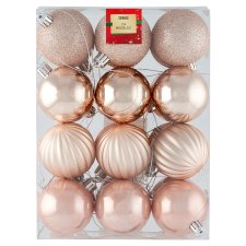 Tesco Rose Gold gömbdísz 24 db