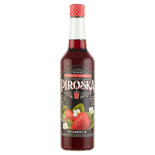 Piroska szamóca gyümölcsszörp bodzalével színezve 0,7 l