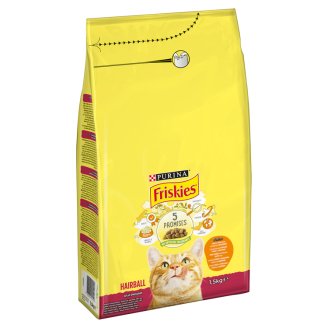 Friskies Dry Cat Hairball Formula állateledel csirkével és hozzáadott zöldségekkel 1,5 kg