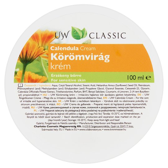 UW Classic körömvirág krém érzékeny bőrre 100 ml