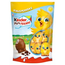 Kinder Mini Friends Cocoa Biscuit tejcsokoládé figurák tejes krémmel és kakaós darabkákkal 122 g