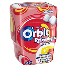 Orbit Refreshers Strawberry and Lemon Flavoured Sugar-Free Chewing Gum with Sweetener 67 g