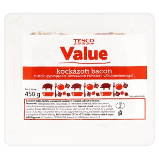 Tesco Value kockázott bacon 450 g