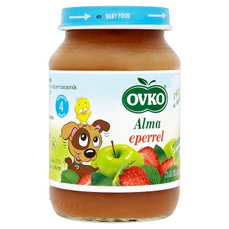 Ovko glutén- és tejszármazékmentes alma eperrel bébidesszert 4 hónapos kortól 190 g