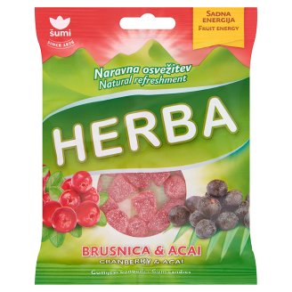 Šumi Herba vörösáfonya & acai ízű gumicukor 90 g