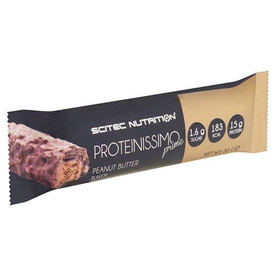 Scitec Nutrition Proteinissimo Prime mogyoróvaj ízű fehérjeszelet édesítőszerrel 50 g