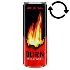 Burn Original Carbonated Energy Drink with Caffeine 250 ml