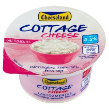 Cheeseland Cottage Cheese laktózmentes, zsírszegény, szemcsés friss sajt 150 g
