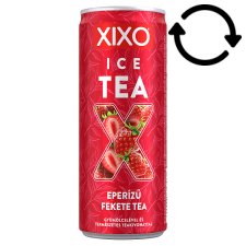 XIXO Ice Tea Strawberry Flavored Iced Tea with Fruit Juice and Natural Tea Extract 250 ml