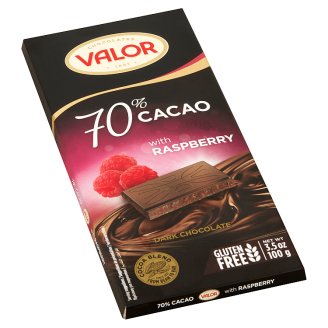 Valor étcsokoládé ropogós málnadarabokkal 100 g
