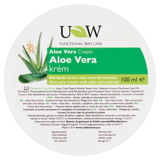 UW bőrápoló krém aloe vera kivonattal 100 ml