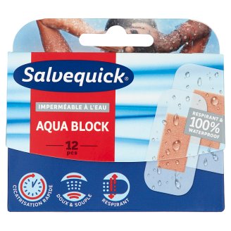 Salvequick Aqua Block vízálló ragtapasz 12 db
