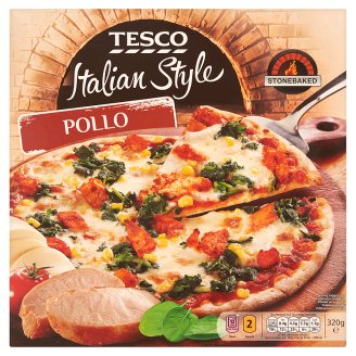 Tesco Italian Style Pollo gyorsfagyasztott, elősütött pizzalap 320 g