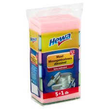 Hewa Maxi mosogatószivacs dörzsivel 6 db