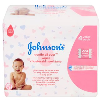 Johnson's Gentle All Over baba törlőkendő 224 db