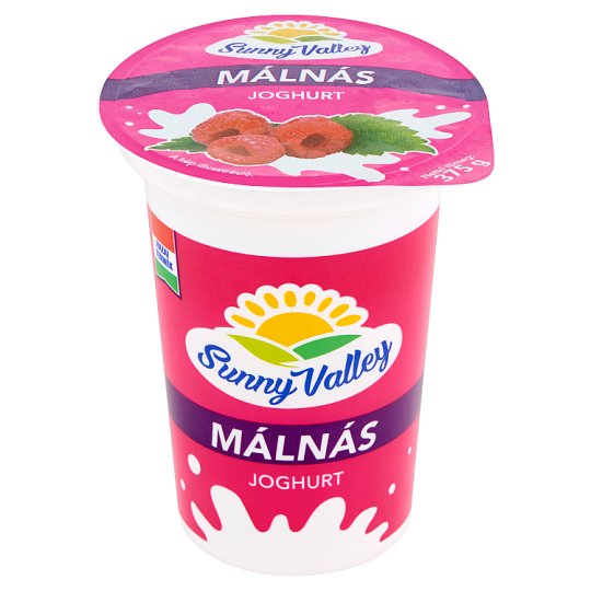 Sunny Valley élőflórás, zsírszegény málnás joghurt 375 g