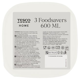 Tesco value foodsavers 600ml 3pk (5051140132569)