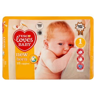 Tesco Loves Baby New Born 1 Newborn nadrágpelenka újszülötteknek 2-5 kg 25 db
