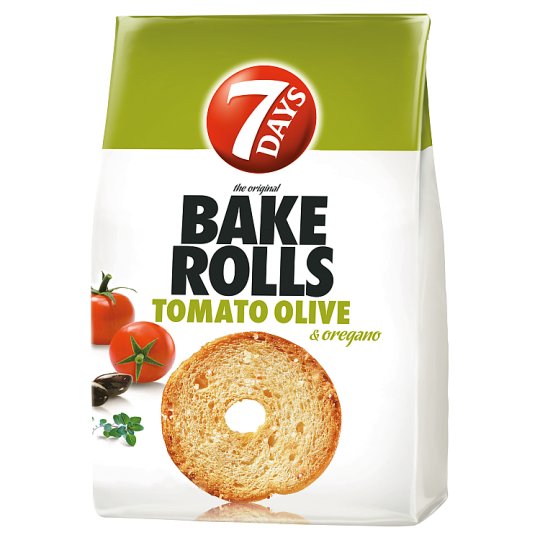 7DAYS Bake Rolls kétszersült paradicsomos-olajbogyós-oregánós fűszerezéssel 80 g