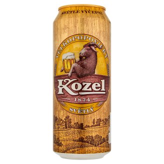 Velkopopovický Kozel világos sör 4% 0,5 l