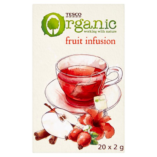 Tesco Fruit Infusion Organic Fruit Tea 20 Tea Bags 40 g Tesco Online
