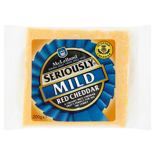 Mclelland Seriously Mild Vörös Cheddar Kemény Zsíros Sajt 200 G Tesco Bevásárlás 