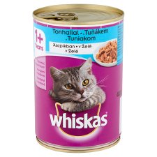 Whiskas teljes értékű nedves eledel felnőtt macskáknak tonhallal aszpikban 400 g