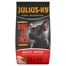 Julius K-9 Vital Essential Complete Dry Food for Food-Allergic Dogs with Beef and Rice 12 kg