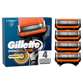 Gillette Fusion5 ProGlide Power Pótfej Férfi Borotvához, 4 db