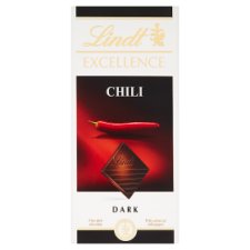 Lindt Excellence Chili svájci táblás étcsokoládé chilipaprika kivonattal 100 g