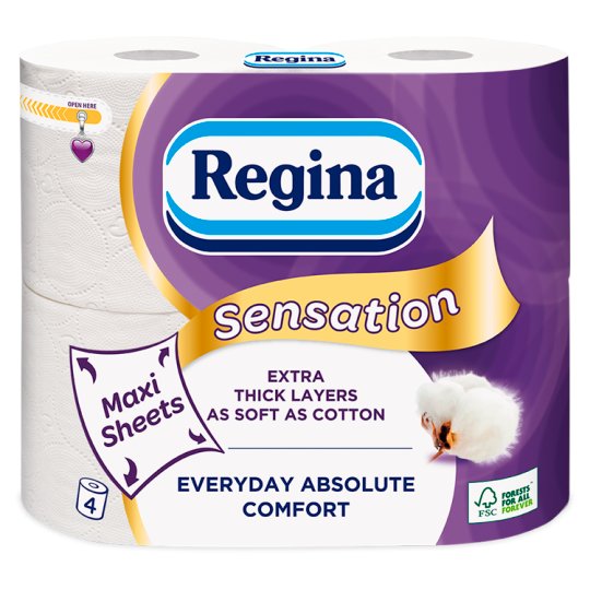 Regina Sensation toalettpapír 3 rétegű 4 tekercs