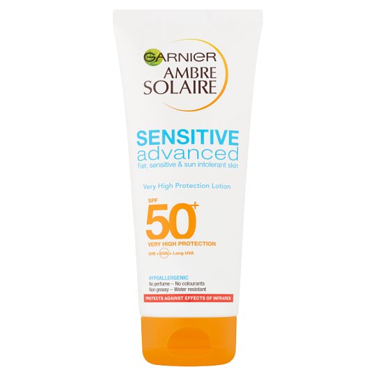 Garnier Ambre Solaire Sensitive Advanced napvédő krém SPF 50+ 200 ml