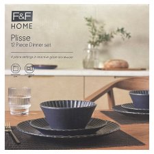 F&F Home Plisse étkészlet 12 db