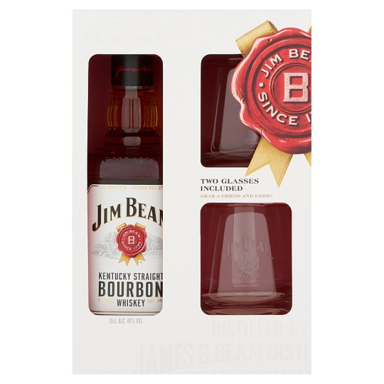 Jim Beam Bourbon whiskey 40% 0,7 l + 2 pohár