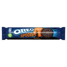 Oreo Spooky vaníliaízű töltelékkel töltött kakaós keksz 154 g