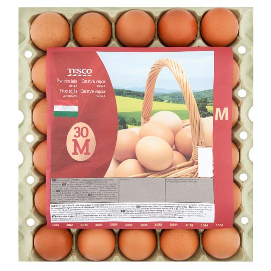Tesco "A" osztályú friss tojás M 30 db