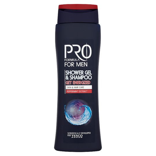 Tesco Pro Formula for Men Get Energized tusfürdő & sampon 400 ml