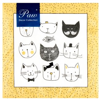 Paw Decor Collection papírszalvéták 3 rétegű 33 x 33 cm 20 db