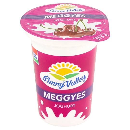 Sunny Valley élőflórás, zsírszegény meggyes joghurt 375 g