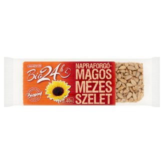 Biopont Bio 24h BIO napraforgómagos mézes szelet 40 g