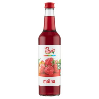Pölöskei vegyes gyümölcsszörp málna ízzel cukorral és édesítőszerekkel 0,7 l