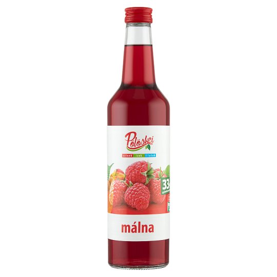 Pölöskei vegyes gyümölcsszörp málna ízzel cukorral és édesítőszerekkel 0,7 l