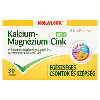 Walmark Premium Kalcium-Magnézium-Cink Aktív étrend-kiegészítő tabletta 30 db 49,5 g