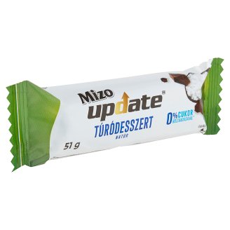 Mizo Update 1 natúr, édesítőszert tartalmazó túródesszert kakaós bevonattal desszert 51 g